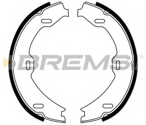 BREMSI 1498 Комплект гальмівних колодок, стоянкова гальмівна система