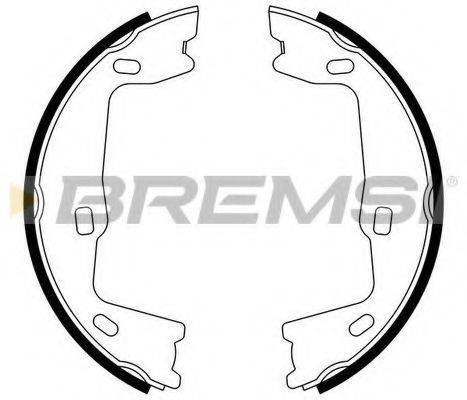 BREMSI GF0349 Комплект гальмівних колодок, стоянкова гальмівна система