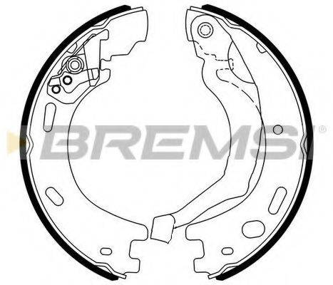 BREMSI GF0440 Комплект гальмівних колодок, стоянкова гальмівна система
