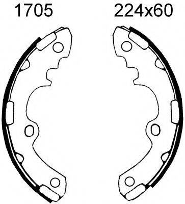 BSF 01705 Комплект гальмівних колодок