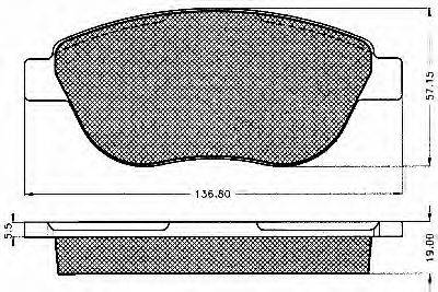 BSF 10548 Комплект гальмівних колодок, дискове гальмо