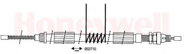 BENDIX 432848B Трос, стоянкова гальмівна система