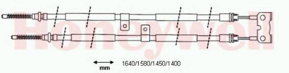 KAWE FO02170 Трос, стоянкова гальмівна система