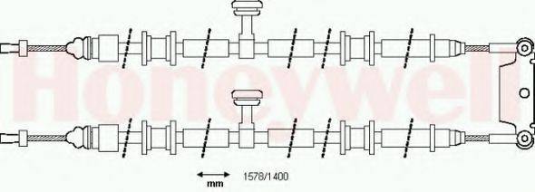 OPEL 93181106 Трос, стоянкова гальмівна система