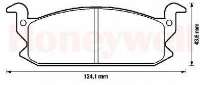 BENDIX 572262B Комплект гальмівних колодок, дискове гальмо