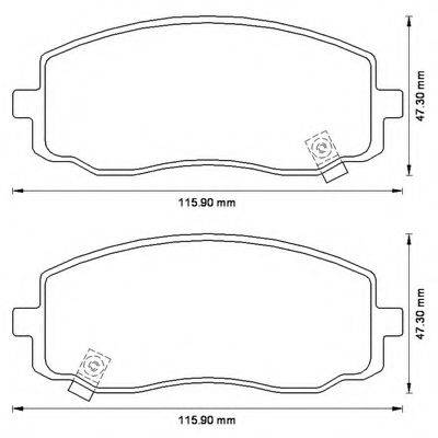 BENDIX 24275 Комплект гальмівних колодок, дискове гальмо