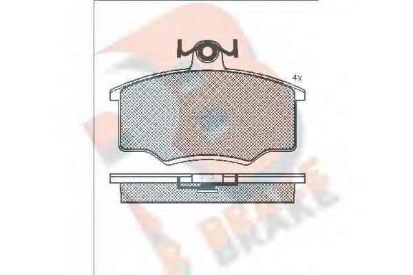 R BRAKE RB0448 Комплект гальмівних колодок, дискове гальмо