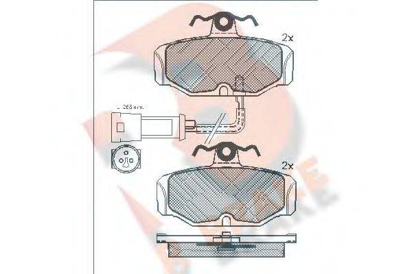 R BRAKE RB0598 Комплект гальмівних колодок, дискове гальмо