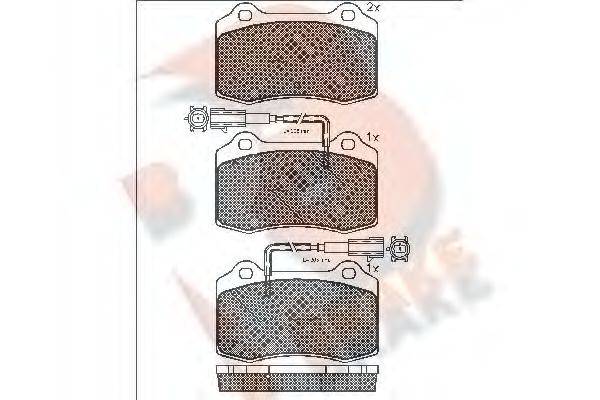R BRAKE RB1598 Комплект гальмівних колодок, дискове гальмо