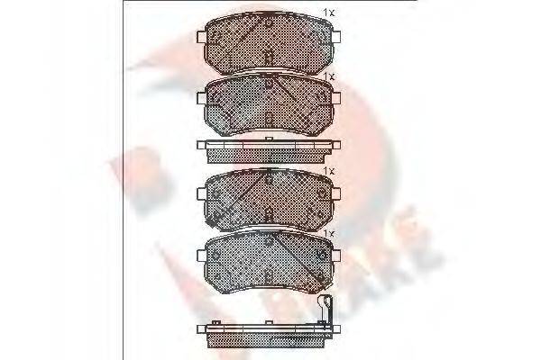 R BRAKE 24276 Комплект гальмівних колодок, дискове гальмо