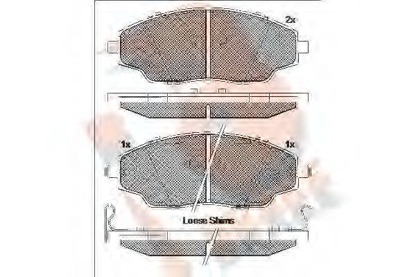 R BRAKE 25723 Комплект гальмівних колодок, дискове гальмо