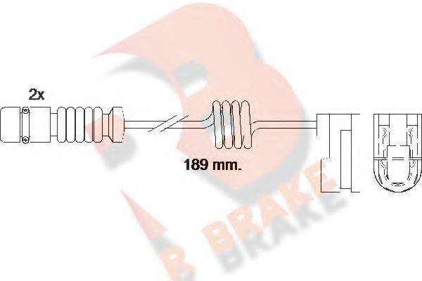 R BRAKE 23902 Сигналізатор, знос гальмівних колодок