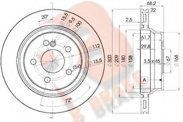 R BRAKE 78RBD20910