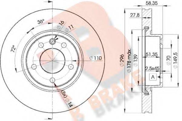 R BRAKE 78RBD21134