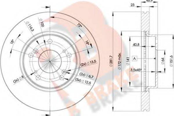 R BRAKE 78RBD21705