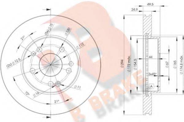 R BRAKE 78RBD22412