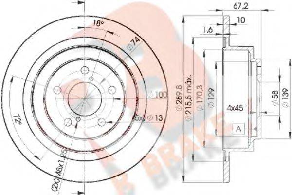 R BRAKE 78RBD22670