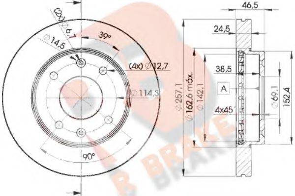 R BRAKE 78RBD22902