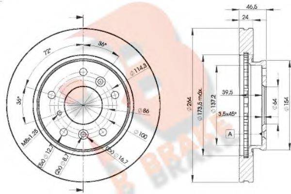 R BRAKE 78RBD23260