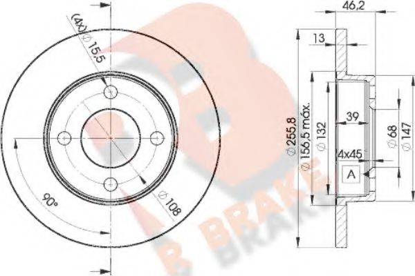 R BRAKE 78RBD23632