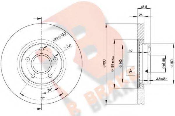 R BRAKE 78RBD23937