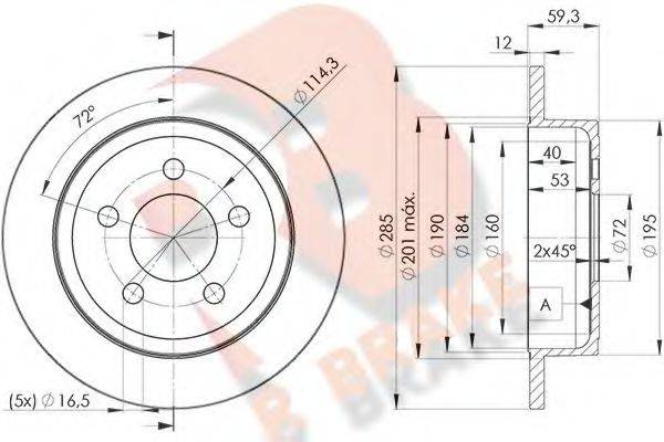 R BRAKE 78RBD25122