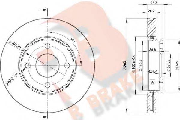 R BRAKE 78RBD25950