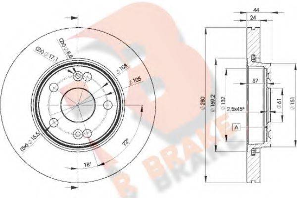 R BRAKE 78RBD26198