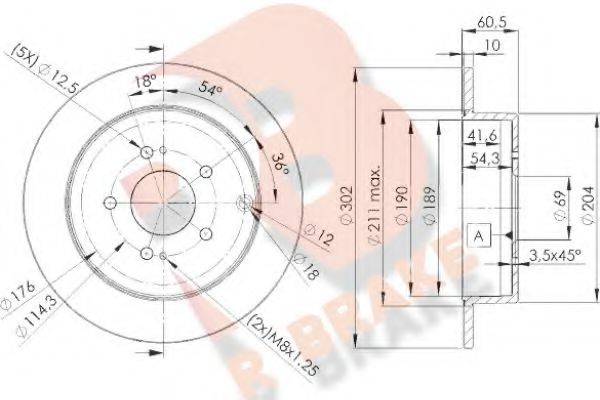 R BRAKE 78RBD27032