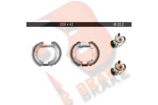 R BRAKE 79RBKT0086 Комплект гальмівних колодок