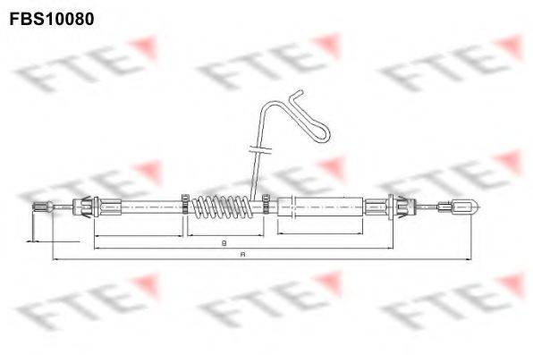 FORD 1734689 Трос, стоянкова гальмівна система