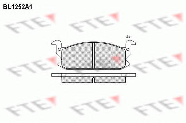 FTE BL1252A1 Комплект гальмівних колодок, дискове гальмо