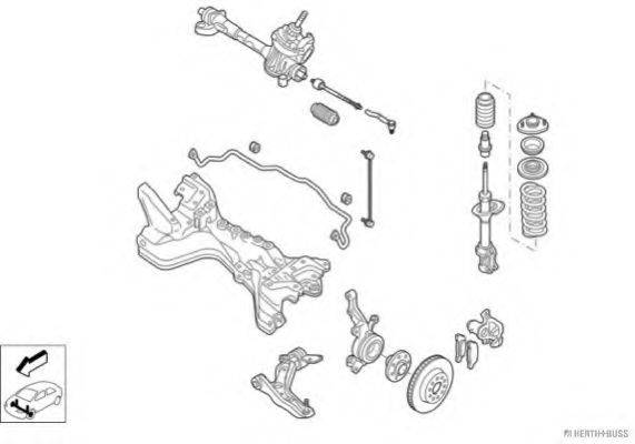 HERTH+BUSS JAKOPARTS N04380VA Рульове управління; Підвіска колеса