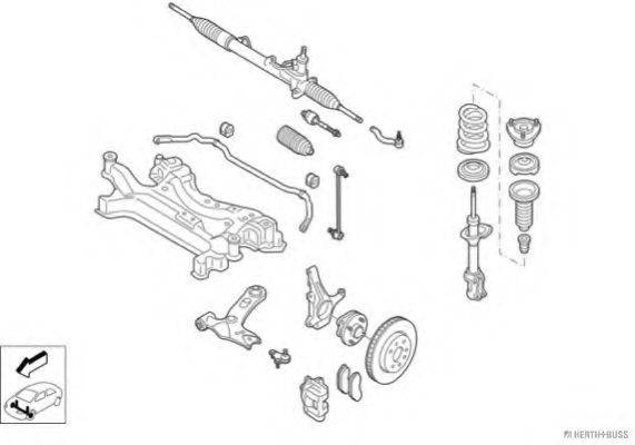 HERTH+BUSS JAKOPARTS N03465VA Рульове управління; Підвіска колеса