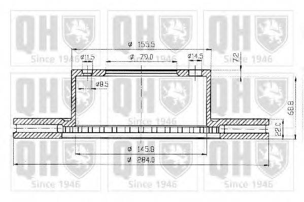 QUINTON HAZELL BDC3201 гальмівний диск