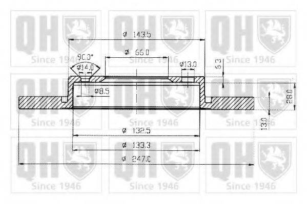 QUINTON HAZELL BDC4740 гальмівний диск