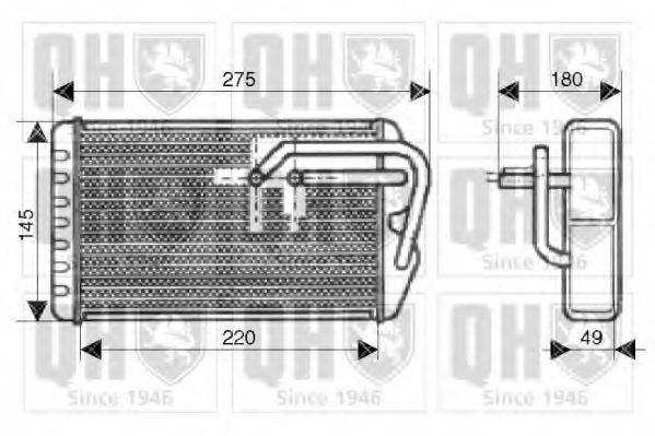 LAND ROVER JEF 100060 Теплообмінник, опалення салону