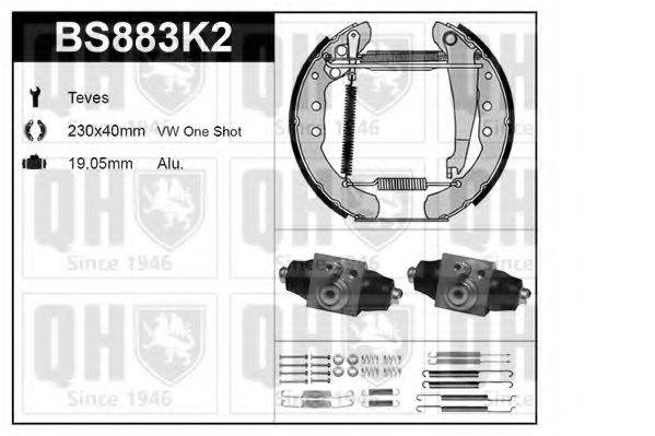 QUINTON HAZELL BS883K2 Комплект гальм, барабанний гальмівний механізм