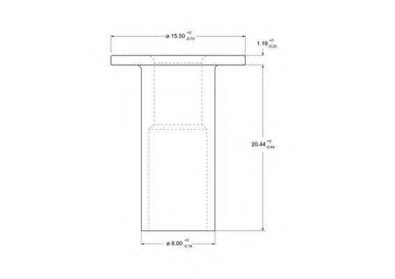 MERCEDES-BENZ 007 338 008 308 Заклепка, накладки барабанного гальма