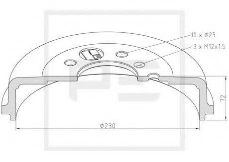 BRAKE ENGINEERING DR960680 Гальмівний барабан