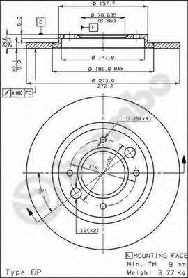 BENDIX 561064B гальмівний диск