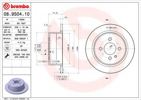 BREMBO 08.9504.10