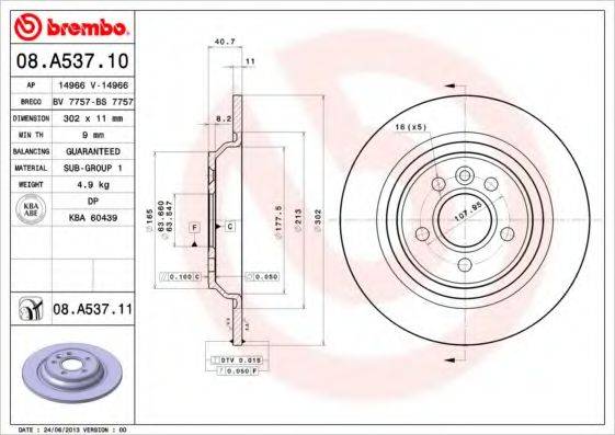 BREMBO 08.A537.10