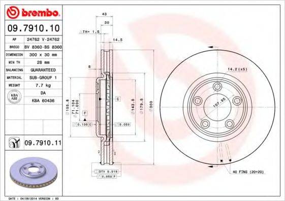 BREMBO 09.7910.11