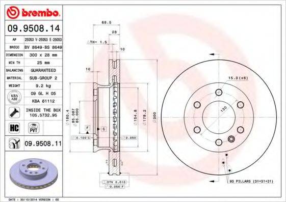 BREMBO 09.9508.14