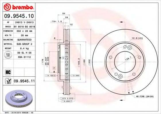 BREMBO 09.9545.10