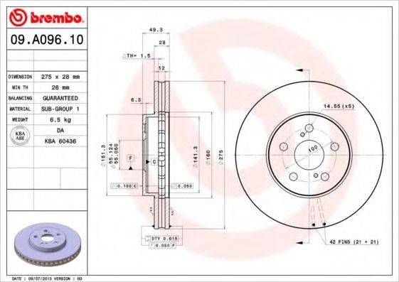 BREMBO 09.A096.10