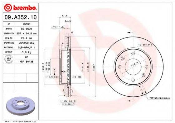 BREMBO 09.A352.10