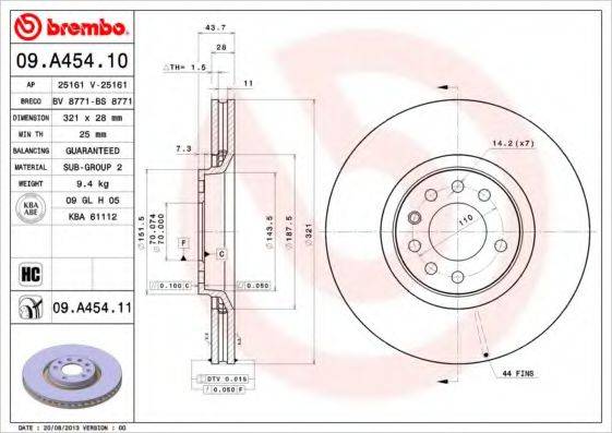 BREMBO 09.A454.10