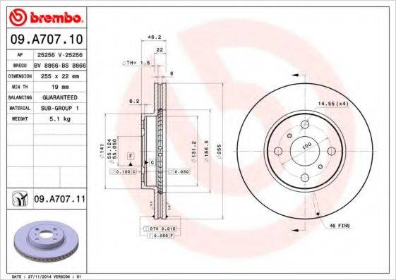 BREMBO 09.A707.11